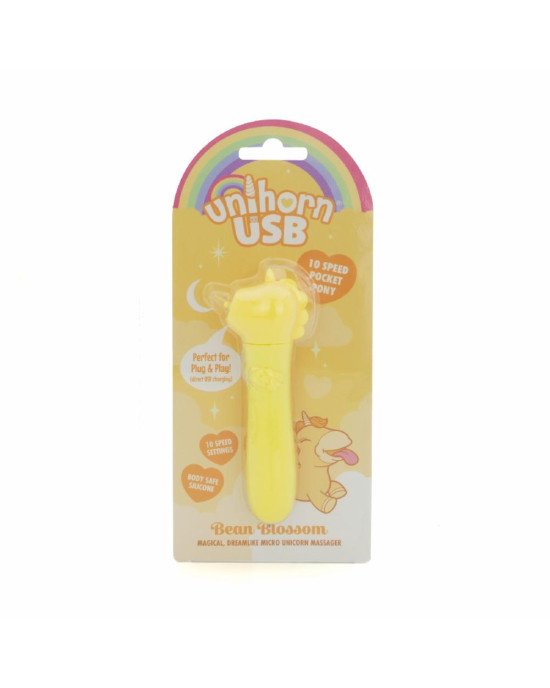 Вібратор-єдиноріжка Unihorn USB Bullet - Bean Blossom, віброкуля, USB-зарядка Вібратор-єдиноріжка Unihorn USB Bullet - Bean Blossom, віброкуля, USB-зарядка