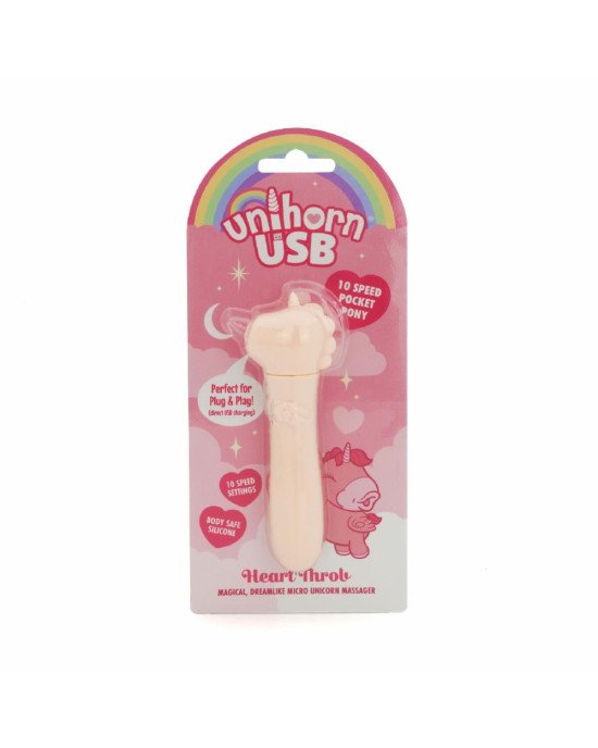 Вібратор-єдиноріжка Unihorn USB Bullet - Heart Throb, віброкуля, USB-зарядка Вібратор-єдиноріжка Unihorn USB Bullet - Heart Throb, віброкуля, USB-зарядка