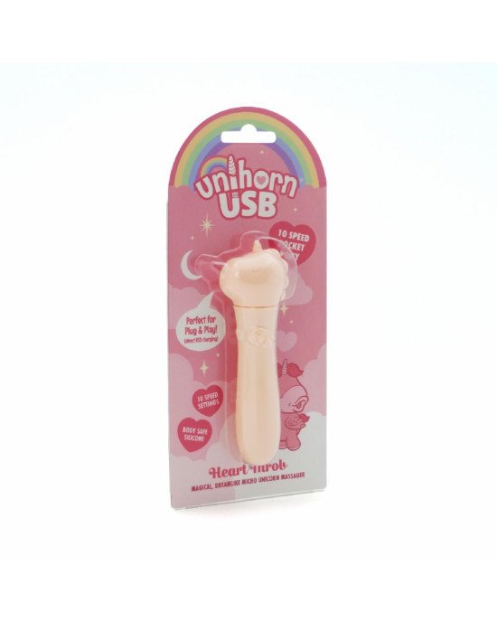 Вібратор-єдиноріжка Unihorn USB Bullet - Heart Throb, віброкуля, USB-зарядка Вібратор-єдиноріжка Unihorn USB Bullet - Heart Throb, віброкуля, USB-зарядка