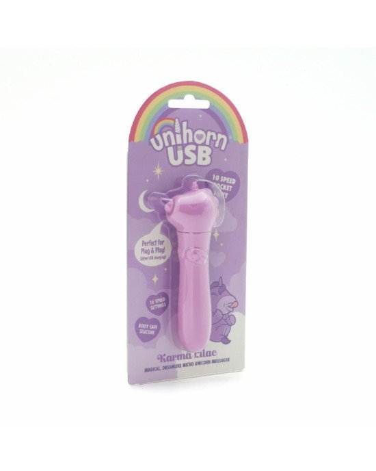 Вібратор-єдиноріжка Unihorn USB Bullet - Karma Lilac, віброкуля, USB-зарядка Вібратор-єдиноріжка Unihorn USB Bullet - Karma Lilac, віброкуля, USB-зарядка