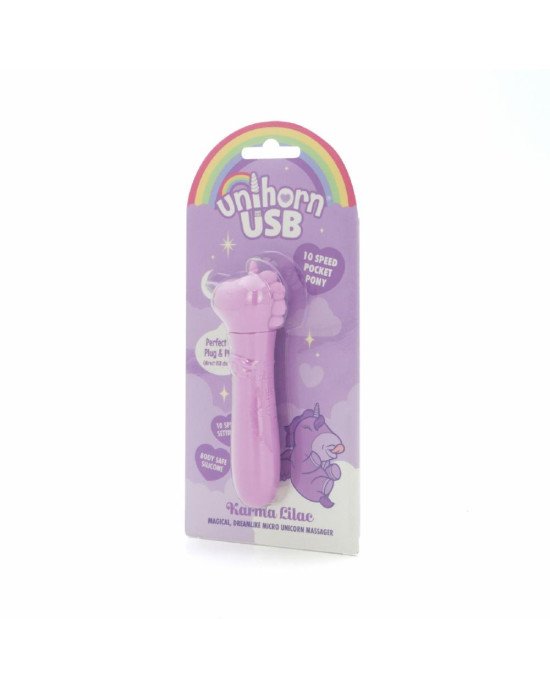 Вібратор-єдиноріжка Unihorn USB Bullet - Karma Lilac, віброкуля, USB-зарядка Вібратор-єдиноріжка Unihorn USB Bullet - Karma Lilac, віброкуля, USB-зарядка
