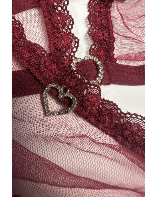 Комплект Passion BELISSANA SET burgundy M Комплект Passion BELISSANA SET burgundy M