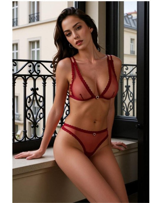 Комплект Passion BELISSANA SET burgundy XL Комплект Passion BELISSANA SET burgundy XL