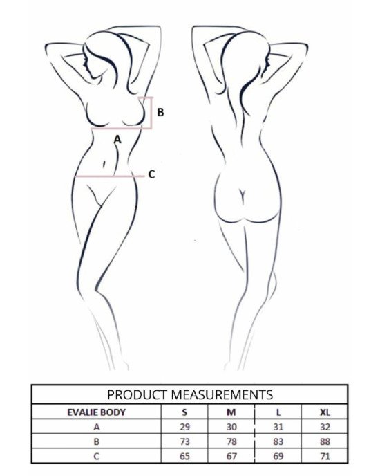 Боді Passion EVALIE BODY white XL Боді Passion EVALIE BODY white XL