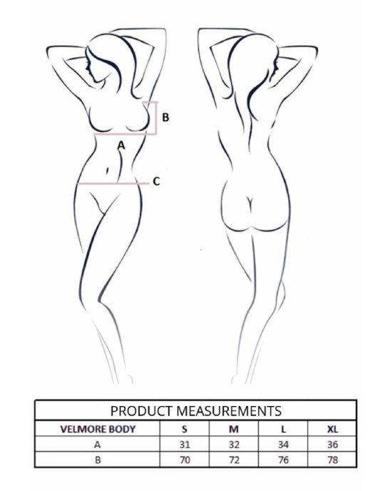 Боді Passion VELMORE BODY black L