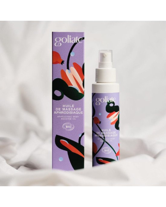Масажна олія Goliate Huile De Massage Aphrodisiaque 100 мл, органічна, зігрівальний ефект Масажна олія Goliate Huile De Massage Aphrodisiaque 100 мл, органічна, зігрівальний ефект