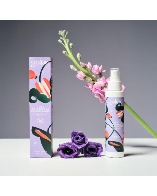 Масажна олія Goliate Huile De Massage Aphrodisiaque 100 мл, органічна, зігрівальний ефект Масажна олія Goliate Huile De Massage Aphrodisiaque 100 мл, органічна, зігрівальний ефект