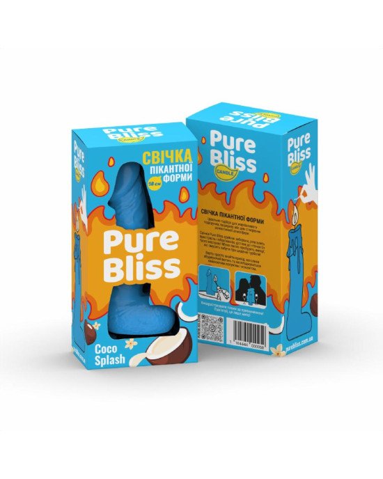 Ароматна свічка пікантної форми Pure Bliss Blue Coco Splash (Кокосове молоко) 18 см Ароматна свічка пікантної форми Pure Bliss Blue Coco Splash (Кокосове молоко) 18 см