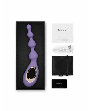 Анальне намисто з вібрацією LELO Soraya Beads Violet Dusk, різний діаметр намистин, 8 режимів Анальне намисто з вібрацією LELO Soraya Beads Violet Dusk, різний діаметр намистин, 8 режимів