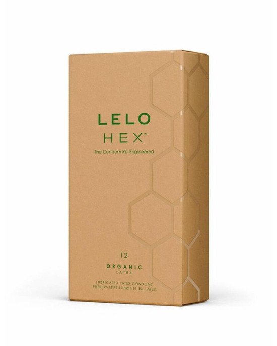 Презервативи LELO HEX Condoms Organic 12 Pack, тонкі та суперміцні Презервативи LELO HEX Condoms Organic 12 Pack, тонкі та суперміцні