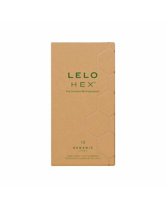 Презервативи LELO HEX Condoms Organic 12 Pack, тонкі та суперміцні Презервативи LELO HEX Condoms Organic 12 Pack, тонкі та суперміцні