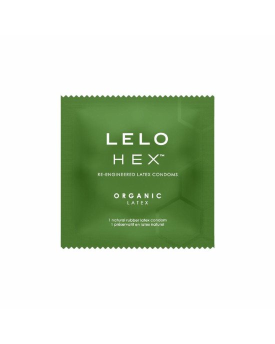 Презервативи LELO HEX Condoms Organic 12 Pack, тонкі та суперміцні Презервативи LELO HEX Condoms Organic 12 Pack, тонкі та суперміцні