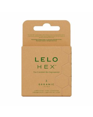 Презервативи LELO HEX Condoms Organic 3 Pack, тонкі та суперміцні