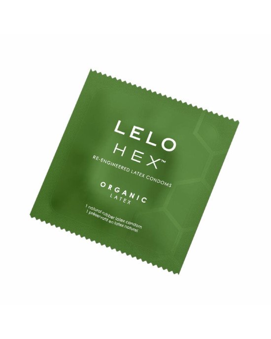 Презервативи LELO HEX Condoms Organic 3 Pack, тонкі та суперміцні Презервативи LELO HEX Condoms Organic 3 Pack, тонкі та суперміцні