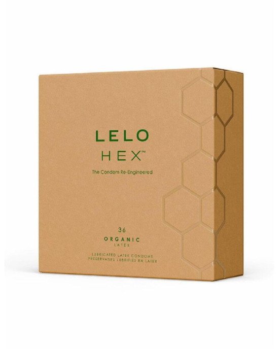 Презервативи LELO HEX Condoms Organic 36 Pack, тонкі та суперміцні Презервативи LELO HEX Condoms Organic 36 Pack, тонкі та суперміцні
