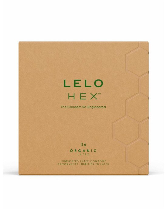 Презервативи LELO HEX Condoms Organic 36 Pack, тонкі та суперміцні Презервативи LELO HEX Condoms Organic 36 Pack, тонкі та суперміцні