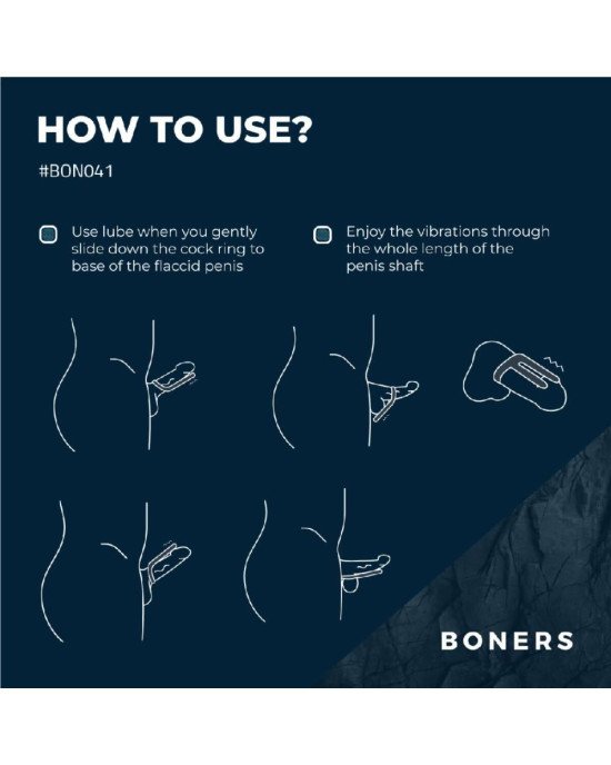 Ерекційне кільце Boners Cockring & Ball Stimulator Ерекційне кільце Boners Cockring & Ball Stimulator