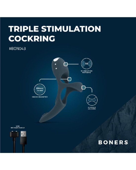Ерекційне кільце Boners Triple Cockring Ерекційне кільце Boners Triple Cockring