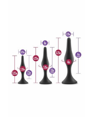 Набір анальних пробок Blush Luxe Beginner Plug Kit Black Набір анальних пробок Blush Luxe Beginner Plug Kit Black