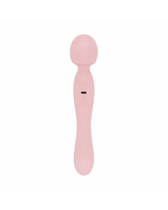Вібромасажер Good Vibes Only - SIMI Double-Sided Wand Vibrator Soft Silicone - Pink