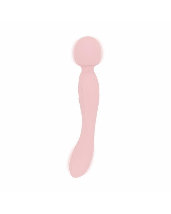 Вібромасажер Good Vibes Only - SIMI Double-Sided Wand Vibrator Soft Silicone - Pink