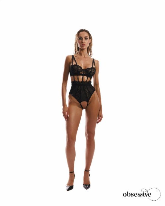 Боді Obsessive Hersis crotchless teddy S/M Боді Obsessive Hersis crotchless teddy S/M