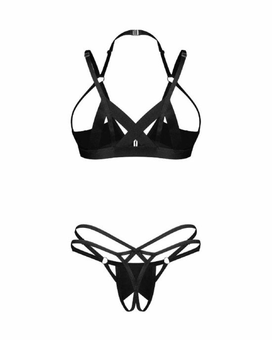 Комплект Obsessive Keira Lise 2-pcs crotchless set S/M Комплект Obsessive Keira Lise 2-pcs crotchless set S/M