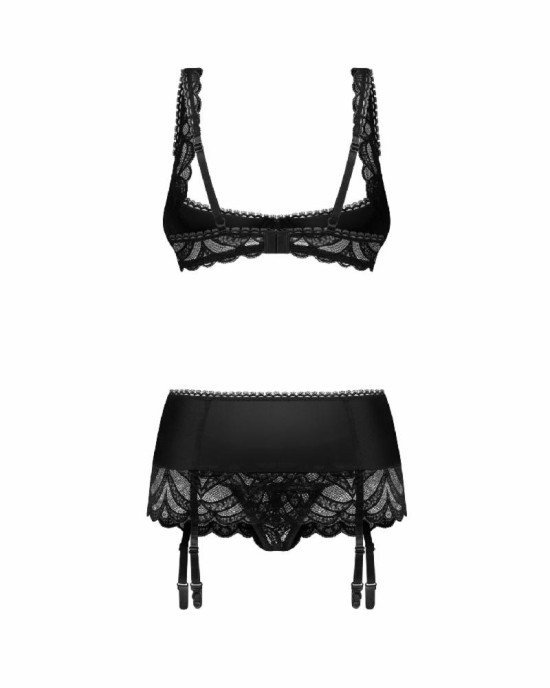 Комплект Obsessive Lecille 3-pcs crotchless set S/M Комплект Obsessive Lecille 3-pcs crotchless set S/M