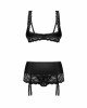 Комплект Obsessive Lecille 3-pcs crotchless set S/M Комплект Obsessive Lecille 3-pcs crotchless set S/M