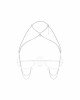 Прикраса на тіло Obsessive Lustique White harness bra S/M/L Прикраса на тіло Obsessive Lustique White harness bra S/M/L