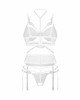 Комплект Obsessive Premisis White 3-pcs crotchless set L/XL Комплект Obsessive Premisis White 3-pcs crotchless set L/XL