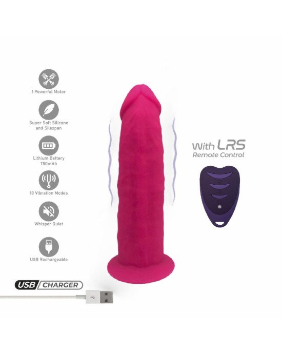 Фалоімітатор з вібрацією SilexD Henry Vibro Pink (MODEL 2 size 7in) + LRS, діаметр 4,4 см Фалоімітатор з вібрацією SilexD Henry Vibro Pink (MODEL 2 size 7in) + LRS, діаметр 4,4 см