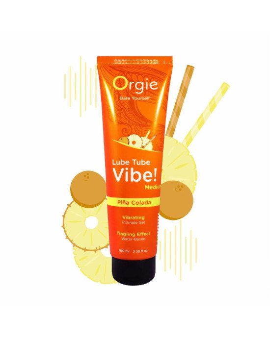 Вібролубрикант Orgie Lube Tube Vibe! Pina Colada 100 мл Вібролубрикант Orgie Lube Tube Vibe! Pina Colada 100 мл