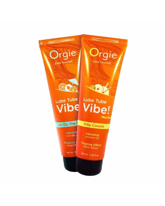 Вібролубрикант Orgie Lube Tube Vibe! Pina Colada 100 мл Вібролубрикант Orgie Lube Tube Vibe! Pina Colada 100 мл