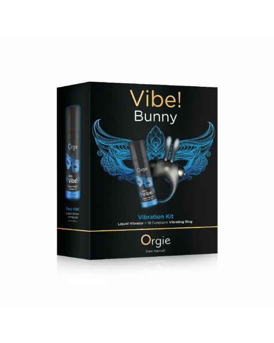 Набір Orgie Vibe Bunny: рідкий вібратор та ерекційне віброкільце