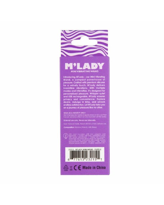 Вібромасажер M’Lady Mini Vibrating Wand Purple Вібромасажер M’Lady Mini Vibrating Wand Purple