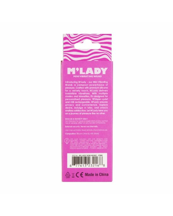 Вібромасажер M’Lady Mini Vibrating Wand Pink Вібромасажер M’Lady Mini Vibrating Wand Pink