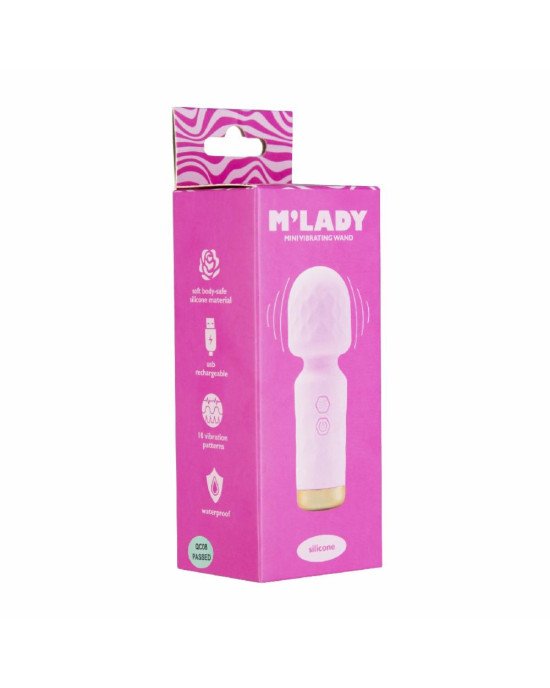 Вібромасажер M’Lady Mini Vibrating Wand Pink Вібромасажер M’Lady Mini Vibrating Wand Pink