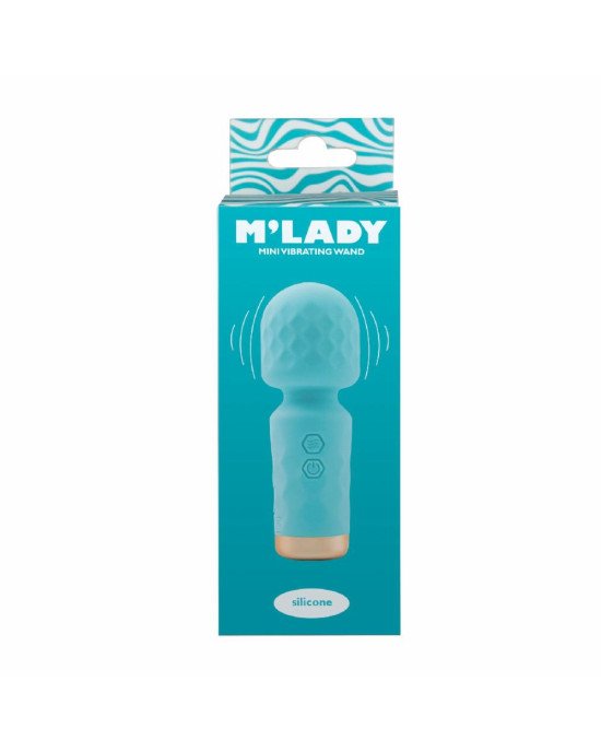 Вібромасажер M’Lady Mini Vibrating Wand Teal Вібромасажер M’Lady Mini Vibrating Wand Teal