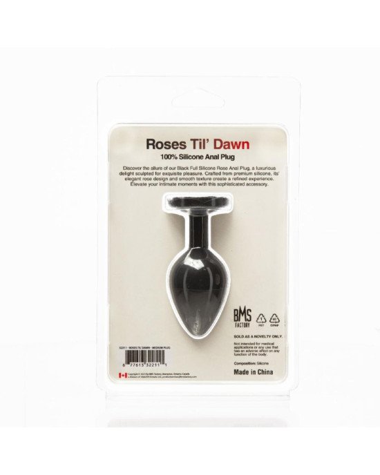 Анальна пробка BMS Roses Til’ Dawn Silicone Anal Plug Medium Анальна пробка BMS Roses Til’ Dawn Silicone Anal Plug Medium