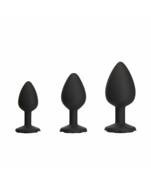 Набір силіконових анальних пробок BMS Roses Til’ Dawn Silicone Anal Plug Kit Starter Kit Black