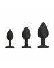 Набір силіконових анальних пробок BMS Roses Til’ Dawn Silicone Anal Plug Kit Starter Kit Black