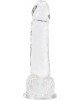 Прозорий фалоімітатор на присосці ADDICTION — Clear Dildo with Balls 8″, віброкуля в подарунок Прозорий фалоімітатор на присосці ADDICTION — Clear Dildo with Balls 8″, віброкуля в подарунок