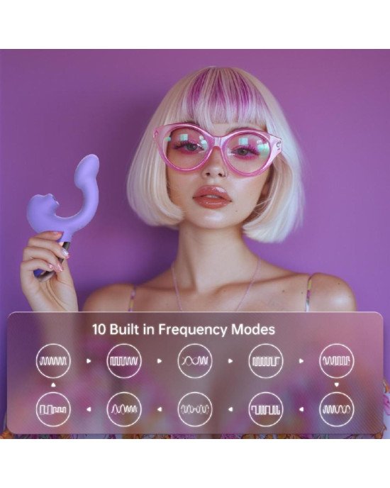Смарт-вібратор Magic Motion Ponder Purple, подвійна стимуляція, віброяйце+язичок для клітора Смарт-вібратор Magic Motion Ponder Purple, подвійна стимуляція, віброяйце+язичок для клітора