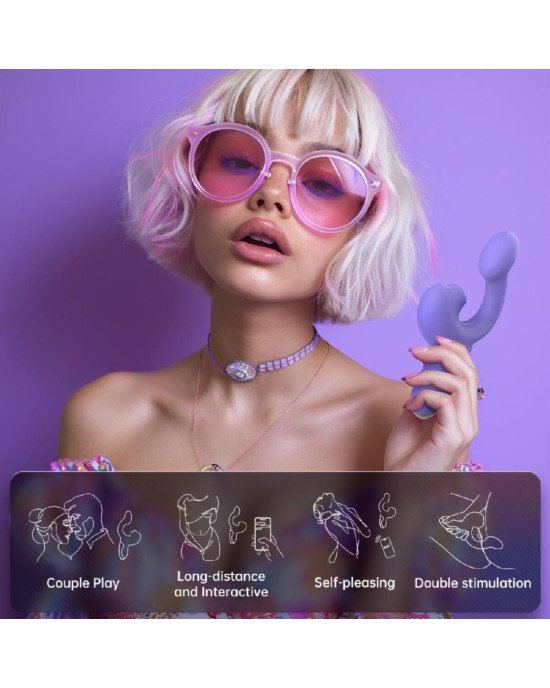 Смарт-вібратор Magic Motion Ponder Purple, подвійна стимуляція, віброяйце+язичок для клітора Смарт-вібратор Magic Motion Ponder Purple, подвійна стимуляція, віброяйце+язичок для клітора