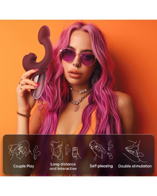 Смарт-вібратор Magic Motion Ponder Red, подвійна стимуляція, віброяйце+язичок для клітора Смарт-вібратор Magic Motion Ponder Red, подвійна стимуляція, віброяйце+язичок для клітора