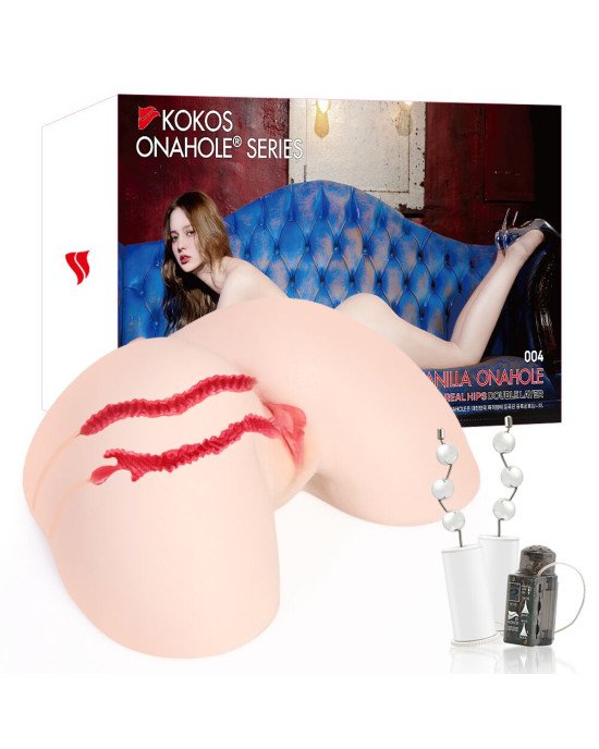 Мастурбатор Kokos 004 Vailla ONAHOLE Real Hips 2WayPlus з вібрацією та масажем Мастурбатор Kokos 004 Vailla ONAHOLE Real Hips 2WayPlus з вібрацією та масажем