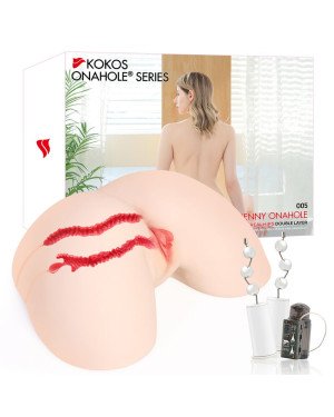 Мастурбатор Kokos 005 Jenny ONAHOLE Real Hips 2WayPlus з вібрацією та масажем