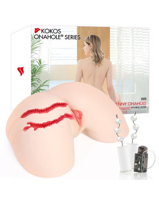 Мастурбатор Kokos 005 Jenny ONAHOLE Real Hips 2WayPlus з вібрацією та масажем Мастурбатор Kokos 005 Jenny ONAHOLE Real Hips 2WayPlus з вібрацією та масажем