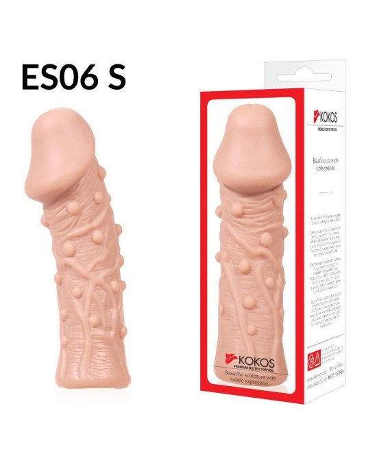 Насадка на член Kokos Extreme Sleeve ES.06 розмір S, потовщувальна, стимулюючий рельєф Насадка на член Kokos Extreme Sleeve ES.06 розмір S, потовщувальна, стимулюючий рельєф
